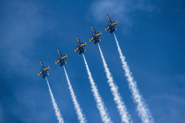 Blue Angels Flying Formation