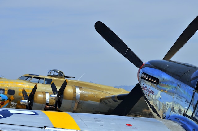 P-51 and B-17 at Airshow