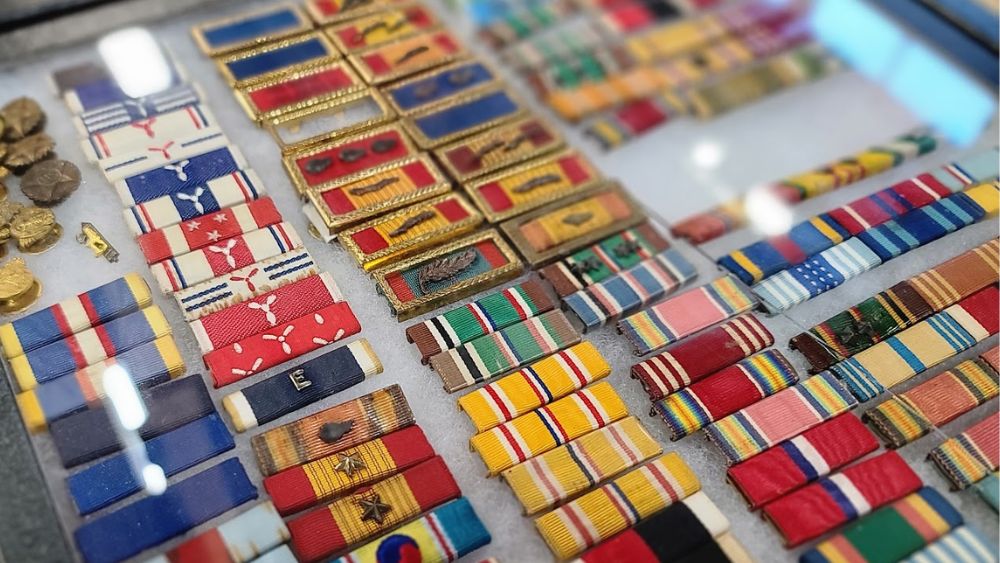 Ribbons and Medals at Duffle Bag Militaria Show 2022