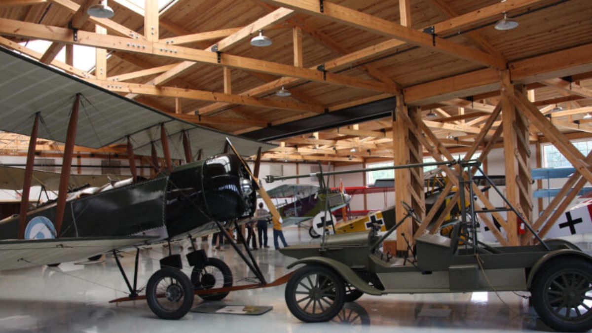 Military Aviation Museum's World War 1 Hangar and Equipment